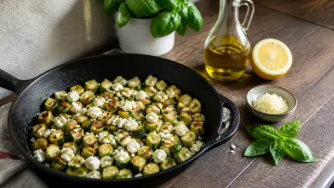 Courgettes poêlées à la feta : une recette qui fait l'unanimité
