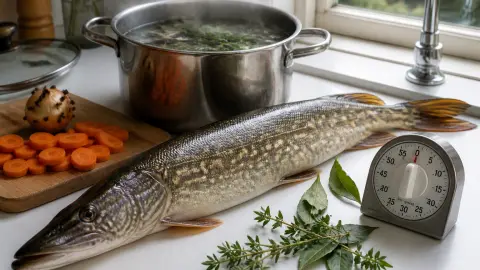 Brochet au court-bouillon : le temps de cuisson idéal